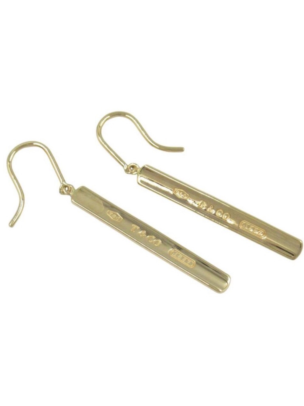 Tiffany & Co. 1837 Plate Earrings, 18K Yellow Gold - Picture 2 of 5